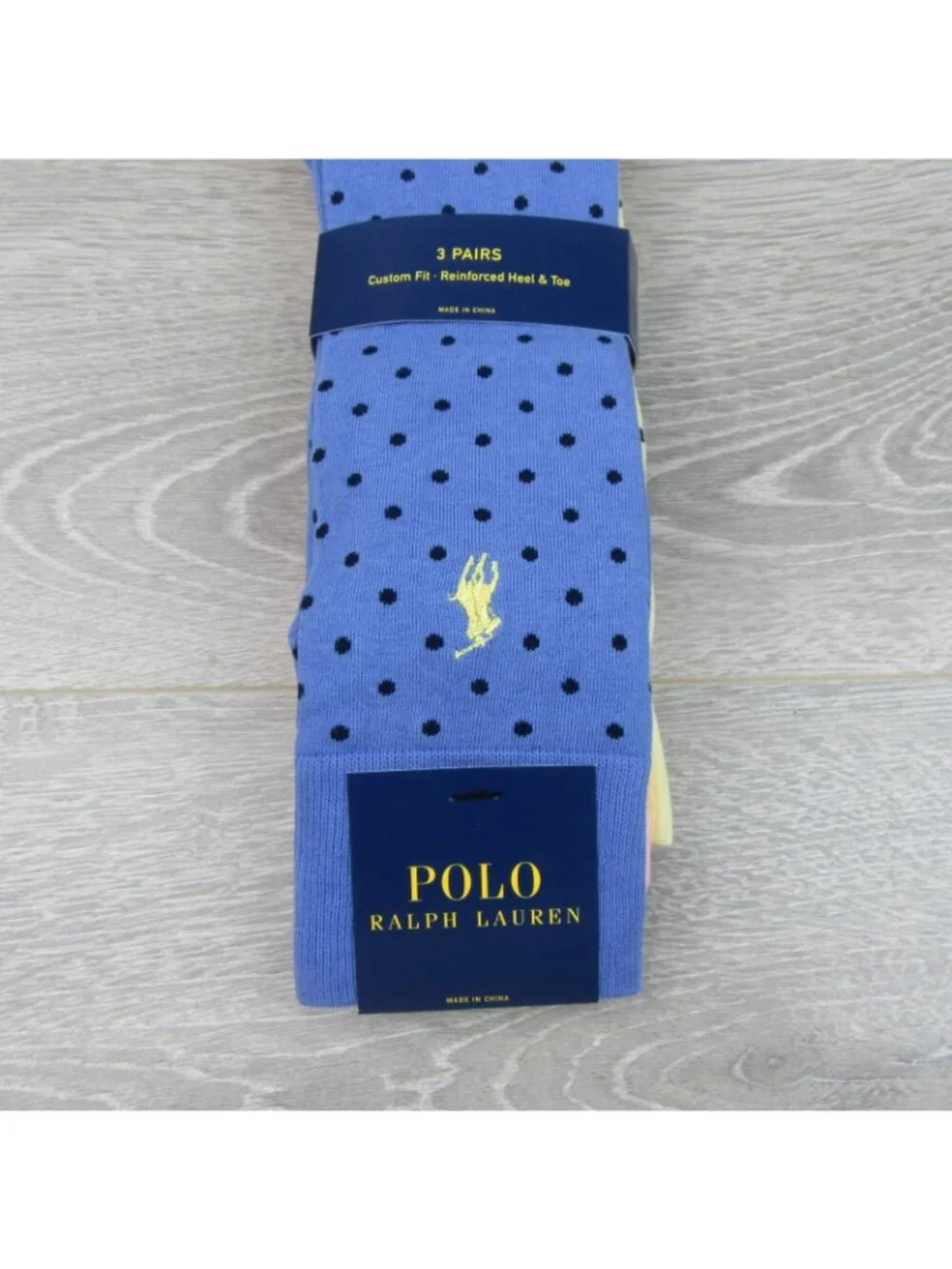 Polo Ralph Lauren Classic Dot Dress Socks Men's Size 6-12.5 (3 PAIRS) Multi NEW